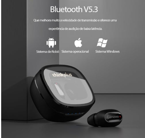 Fones Lenovo XT62 Bluetooth 5.3 TWS com HiFi e Cancelamento de Ruído