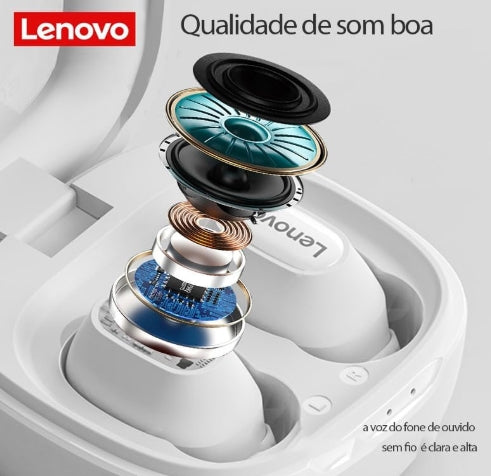 Fones Lenovo XT62 Bluetooth 5.3 TWS com HiFi e Cancelamento de Ruído