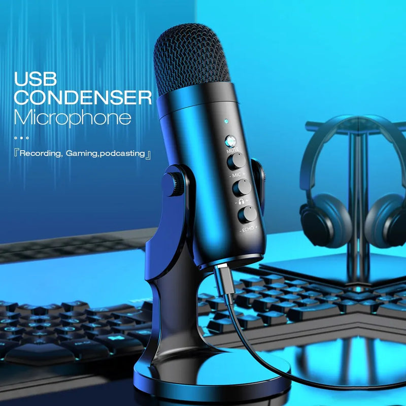 Microfone USB: Som Profissional para Streaming e Podcasts!