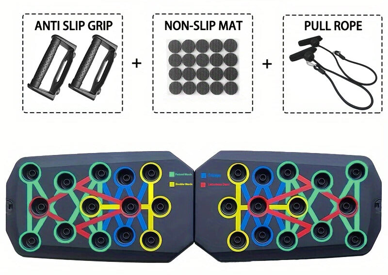 Prancha de Flexão Multifuncional: Seu Treino Completo em Qualquer Lugar!